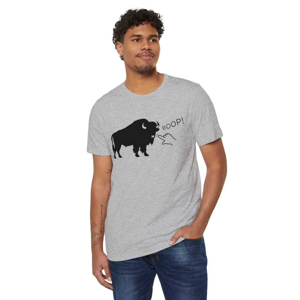 Unisex Organic Tee — Don't Pet the Bison