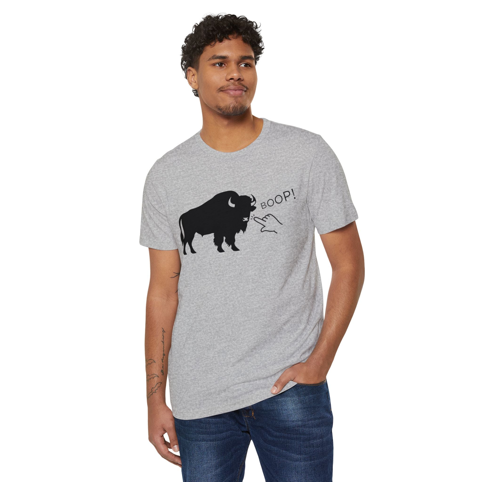 Unisex Organic Tee — Don't Pet the Bison