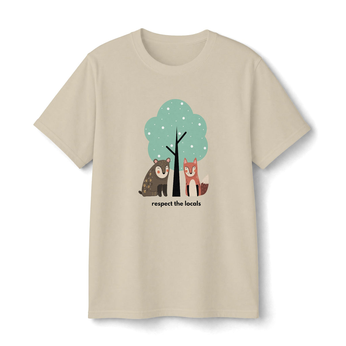 Kids Tee — 'Respect the Locals' Woodland Fox & Bear
