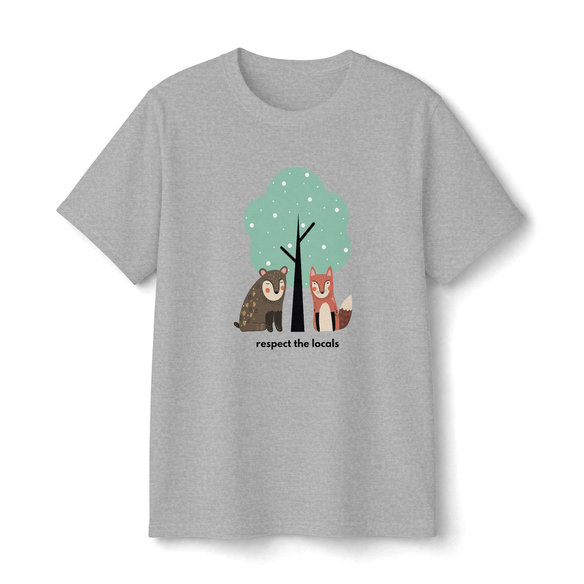 Kids Tee — 'Respect the Locals' Woodland Fox & Bear