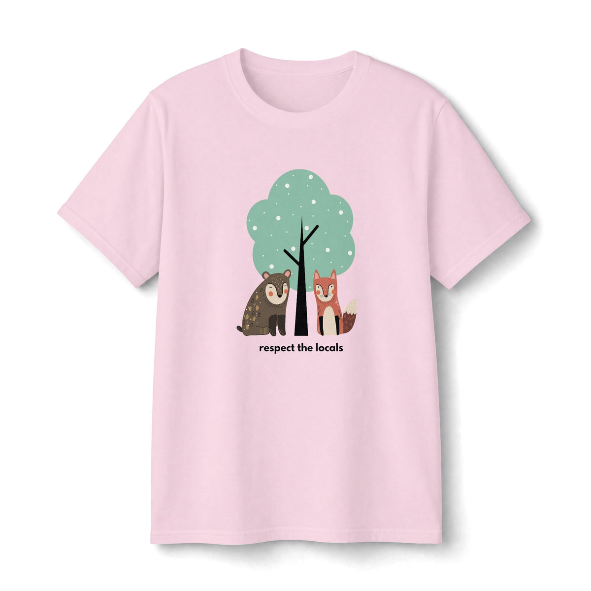 Kids Tee — 'Respect the Locals' Woodland Fox & Bear