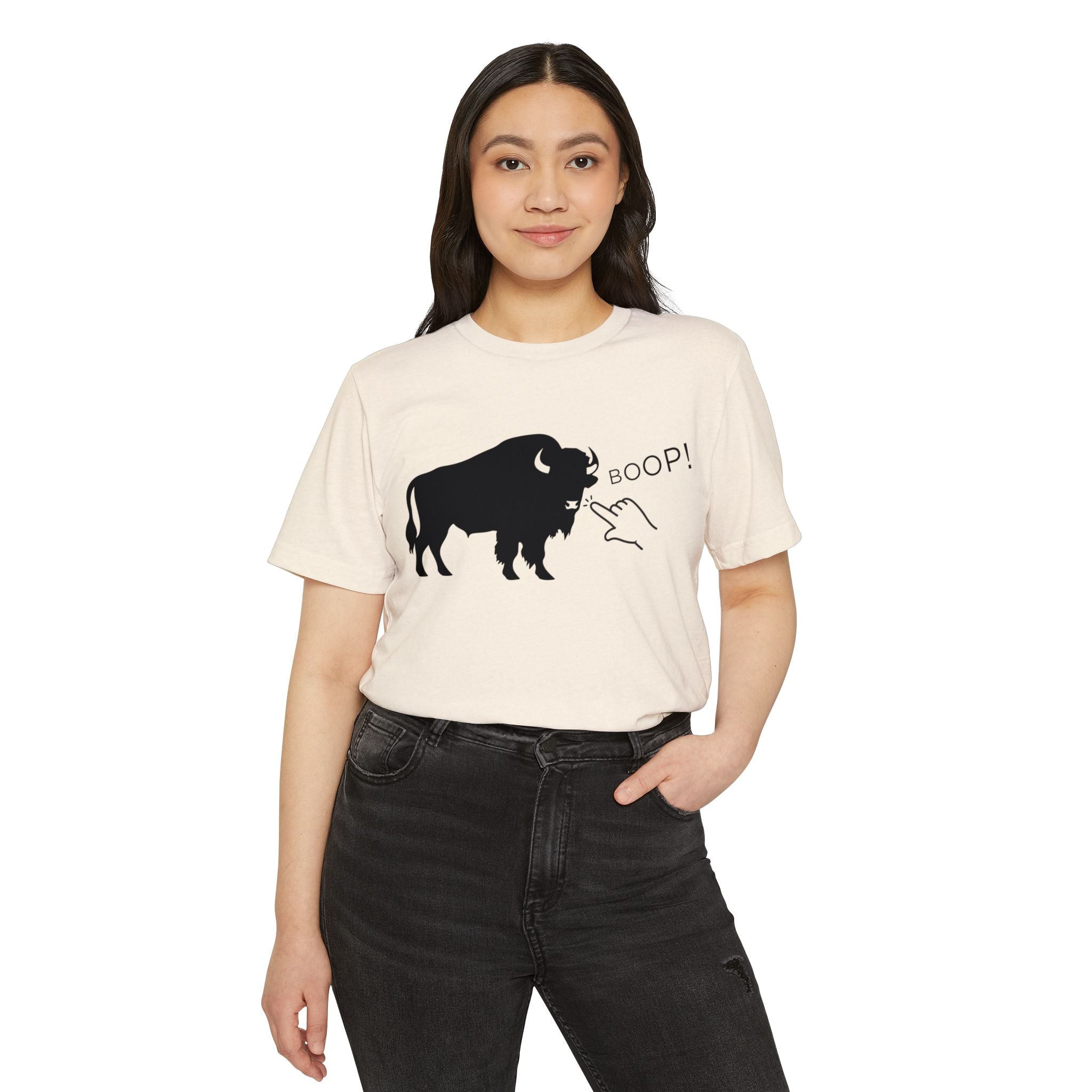 Unisex Organic Tee — Don't Pet the Bison