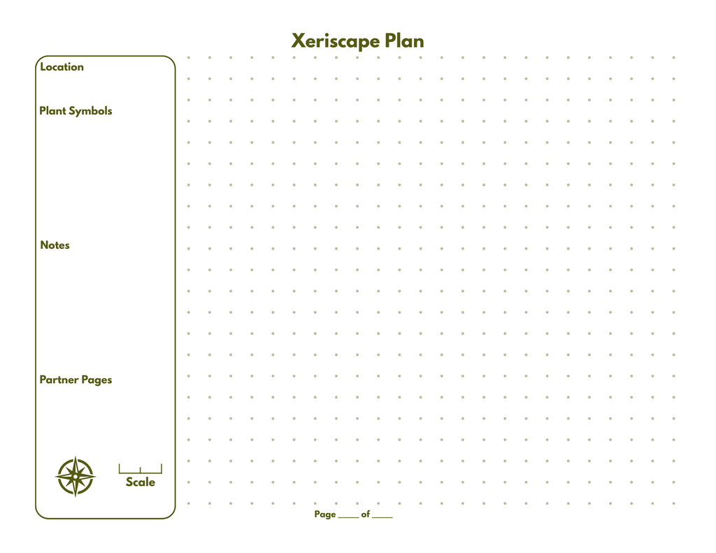 Printable Xeriscape Template Bundle - Minimalist