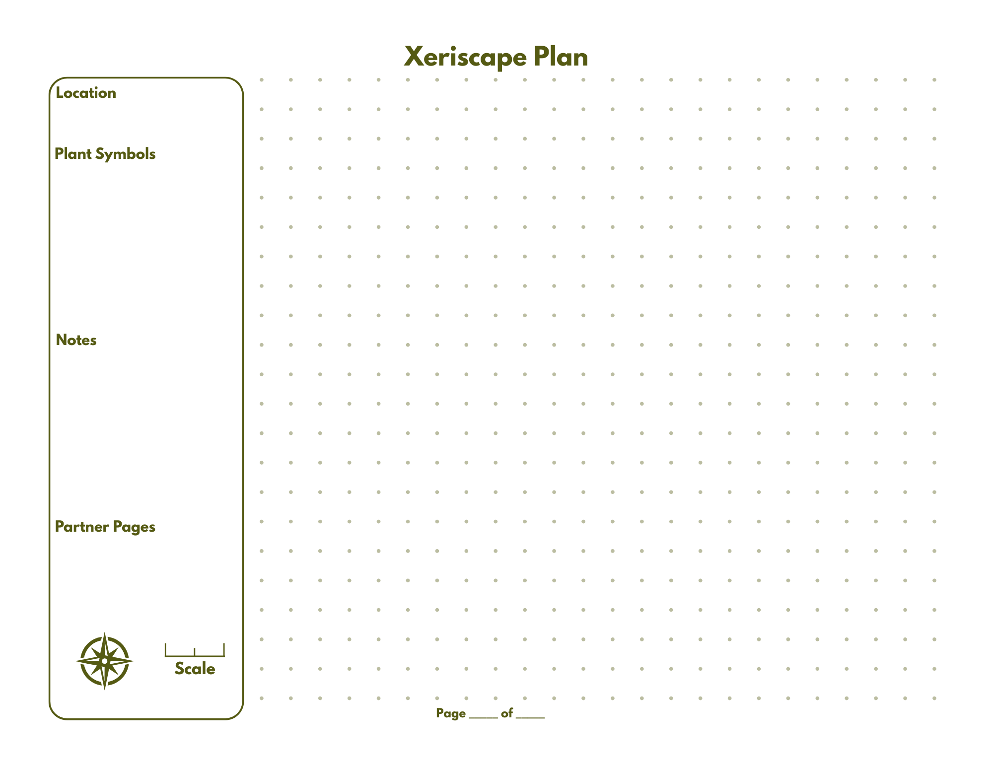 Printable Xeriscape Template Bundle - Minimalist