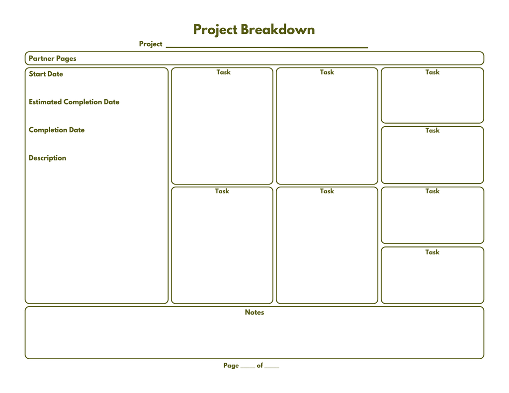 Printable Xeriscape Template Bundle - Minimalist