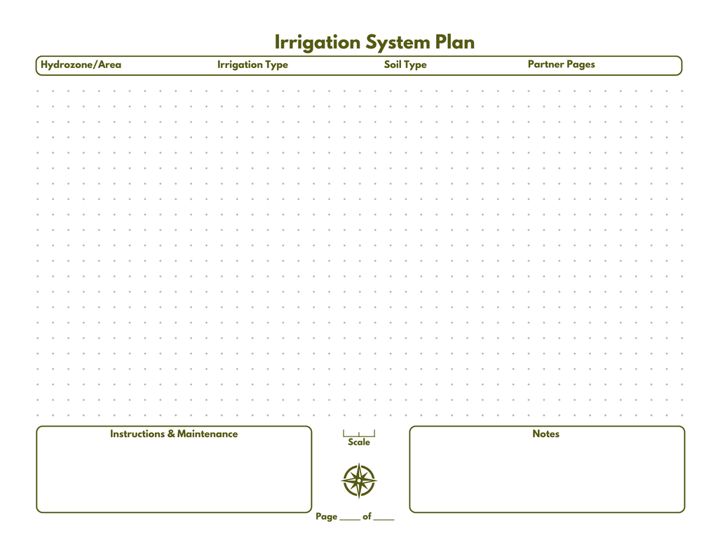 Printable Xeriscape Template Bundle - Minimalist